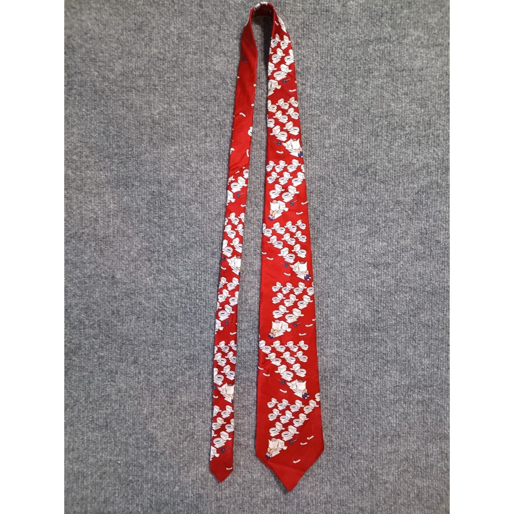After Dark Flying Toilets Novelty Necktie Red Bathroom Humor Toilet Tie